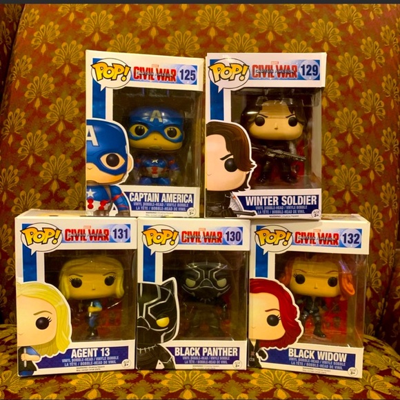 Captain America Civil War Winter Soldier and more Funko Pops 125 129 130 131 132